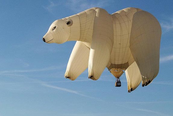 air balloons polar bear