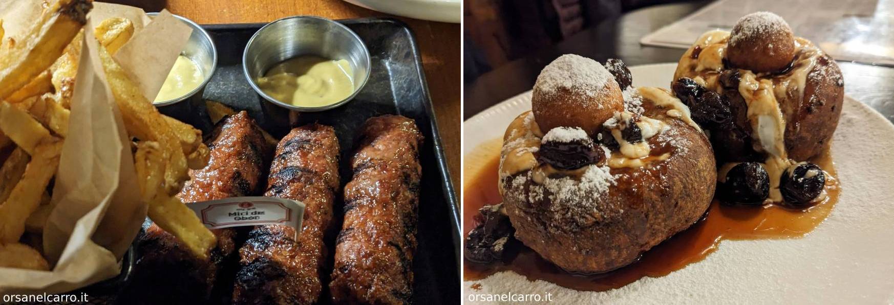 mangiare a Bucarest mici e papanasi